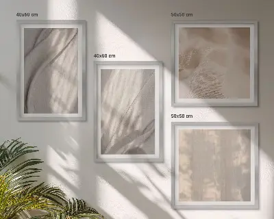 Natuurlijke boho-stoffen van dichtbij meerluik in lijst