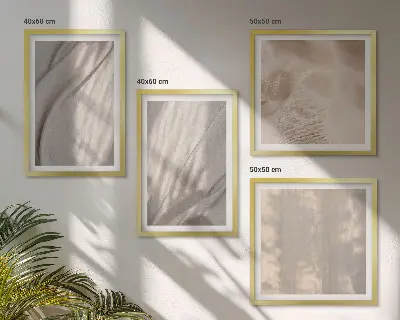 Natuurlijke boho-stoffen van dichtbij meerluik in lijst