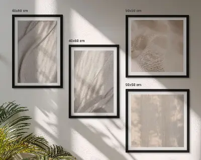 Natuurlijke boho-stoffen van dichtbij meerluik in lijst
