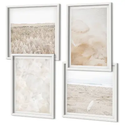 Set van posters met lijst Pastelkleurige, modieuze texturen