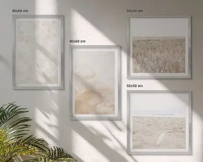 Set van posters met lijst Pastelkleurige, modieuze texturen