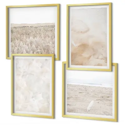 Set van posters met lijst Pastelkleurige, modieuze texturen