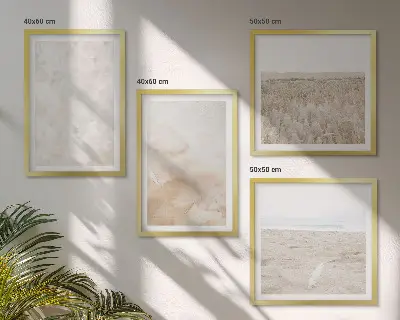 Set van posters met lijst Pastelkleurige, modieuze texturen
