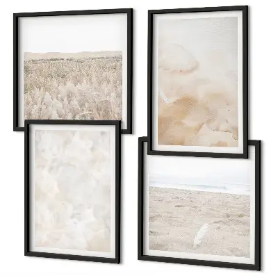 Set van posters met lijst Pastelkleurige, modieuze texturen
