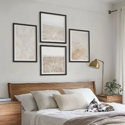 Set van posters met lijst Pastelkleurige, modieuze texturen