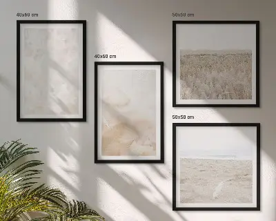 Set van posters met lijst Pastelkleurige, modieuze texturen
