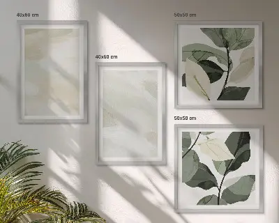 Set van posters met lijst Heldere abstracte boho-schilderijen