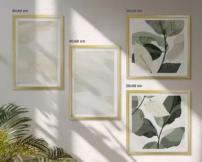 Set van posters met lijst Heldere abstracte boho-schilderijen
