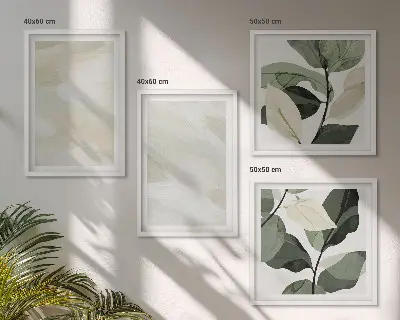 Set van posters met lijst Heldere abstracte boho-schilderijen