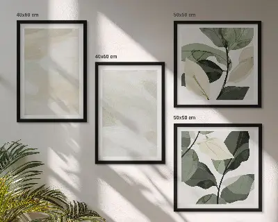 Set van posters met lijst Heldere abstracte boho-schilderijen