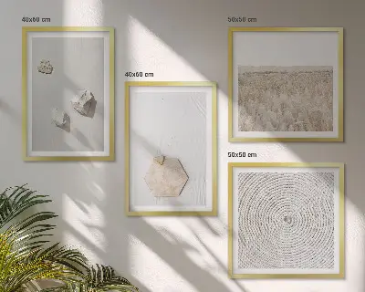 Lichte boho-zandtexturen meerluik in lijst