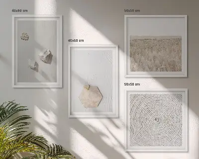 Lichte boho-zandtexturen meerluik in lijst