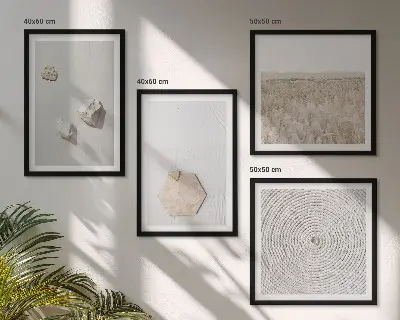 Lichte boho-zandtexturen meerluik in lijst