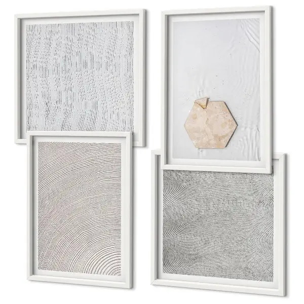 Set van posters met lijst Lichte boho-zandtexturen