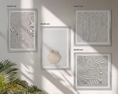 Set van posters met lijst Lichte boho-zandtexturen