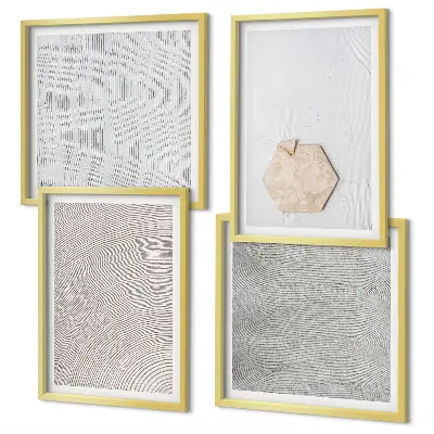 Set van posters met lijst Lichte boho-zandtexturen