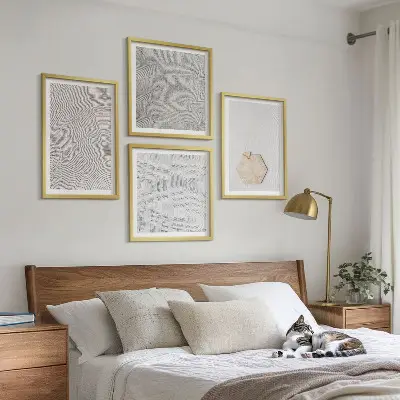 Set van posters met lijst Lichte boho-zandtexturen