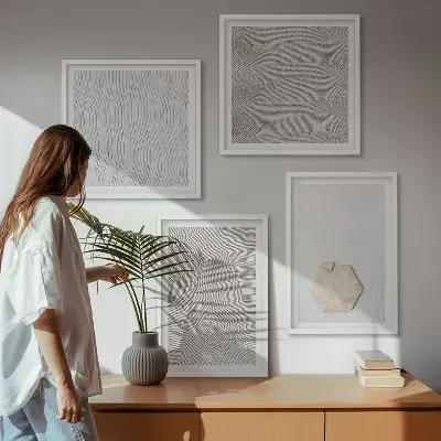 Set van posters met lijst Lichte boho-zandtexturen