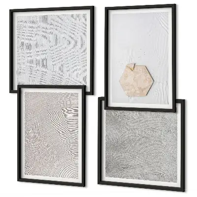Set van posters met lijst Lichte boho-zandtexturen