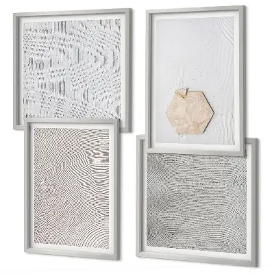 Set van posters met lijst Lichte boho-zandtexturen