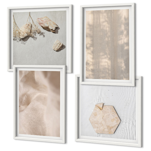 Set van posters met lijst Subtiele boho-texturen in natuurlijke stijl