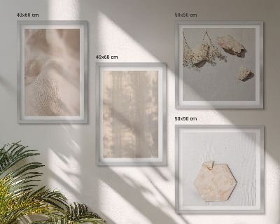 Set van posters met lijst Subtiele boho-texturen in natuurlijke stijl