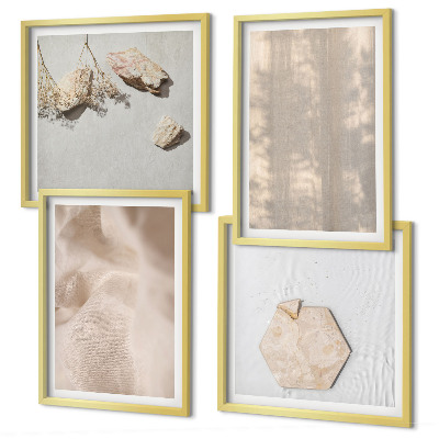 Set van posters met lijst Subtiele boho-texturen in natuurlijke stijl