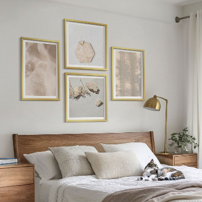 Set van posters met lijst Subtiele boho-texturen in natuurlijke stijl