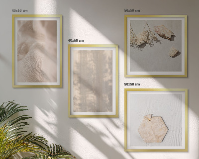 Set van posters met lijst Subtiele boho-texturen in natuurlijke stijl