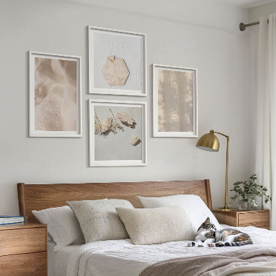 Set van posters met lijst Subtiele boho-texturen in natuurlijke stijl