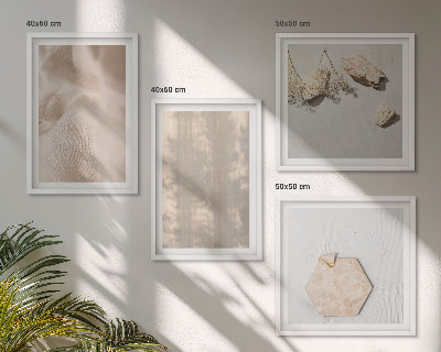Set van posters met lijst Subtiele boho-texturen in natuurlijke stijl
