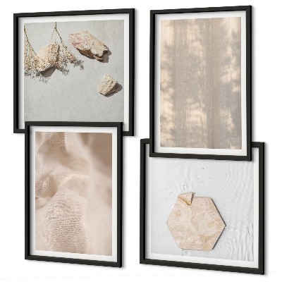 Set van posters met lijst Subtiele boho-texturen in natuurlijke stijl