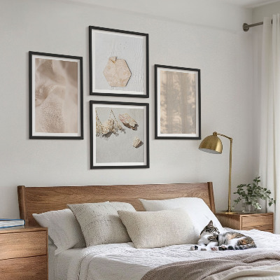 Set van posters met lijst Subtiele boho-texturen in natuurlijke stijl