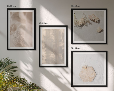 Set van posters met lijst Subtiele boho-texturen in natuurlijke stijl