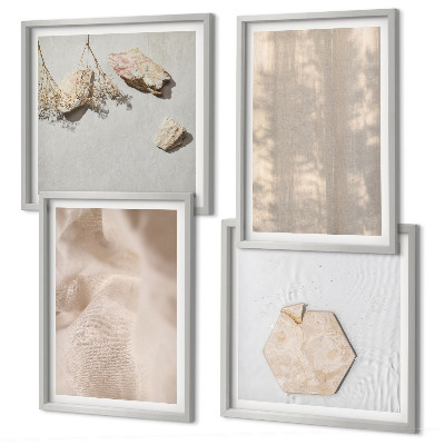 Set van posters met lijst Subtiele boho-texturen in natuurlijke stijl