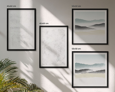 Set van posters met lijst Witte vlekken op een canvas achtergrond