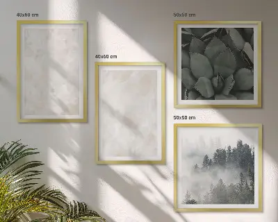 Meerluik in lijst met pastelkleurig marmeren steenmotief
