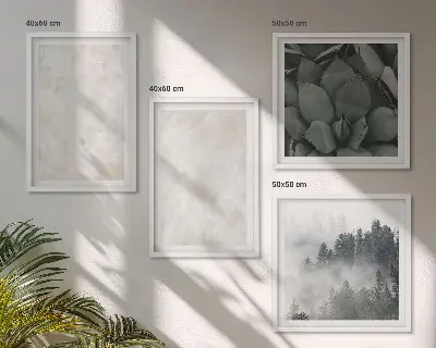 Meerluik in lijst met pastelkleurig marmeren steenmotief