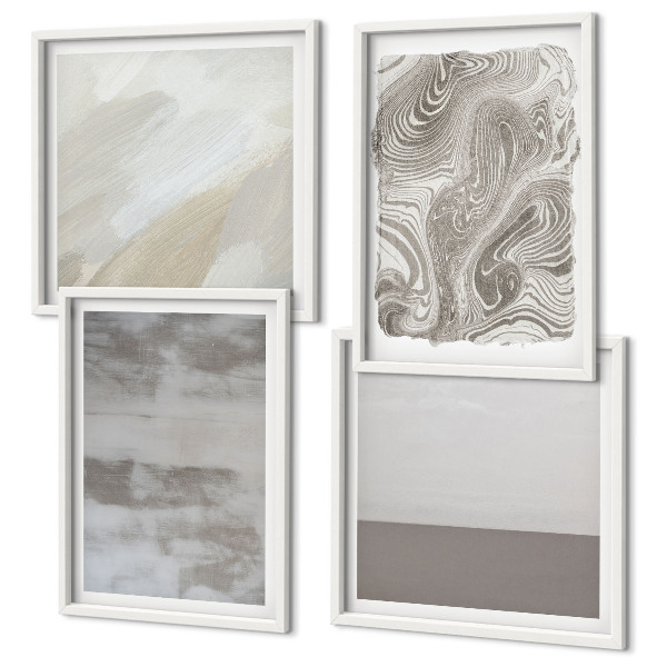 Set van posters met lijst Industriële ontwerpstructuren