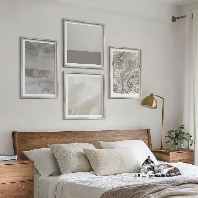 Industriële ontwerpstructuren set van posters met lijst