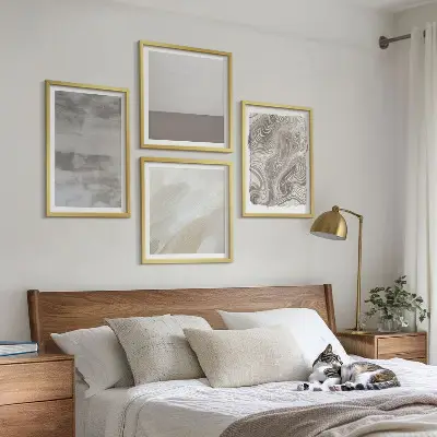 Industriële ontwerpstructuren set van posters met lijst