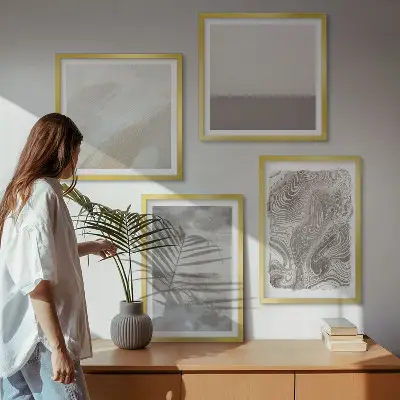 Industriële ontwerpstructuren set van posters met lijst