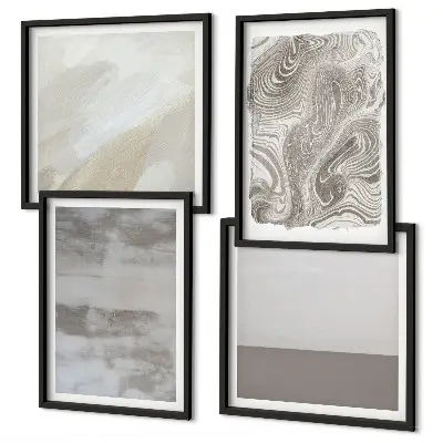 Industriële ontwerpstructuren set van posters met lijst