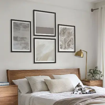 Industriële ontwerpstructuren set van posters met lijst