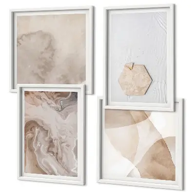 Set posters met lijst geïnspireerd door abstracte natuur