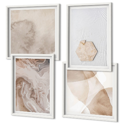 Set van posters met lijst Ontwerp abstractie natuur inspiratie