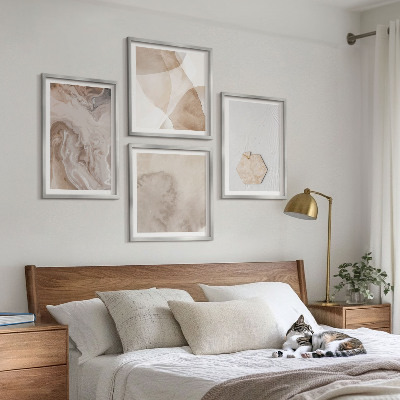 Set van posters met lijst Ontwerp abstractie natuur inspiratie