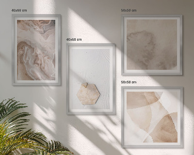 Set van posters met lijst Ontwerp abstractie natuur inspiratie