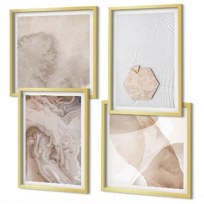 Set van posters met lijst Ontwerp abstractie natuur inspiratie