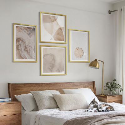 Set van posters met lijst Ontwerp abstractie natuur inspiratie